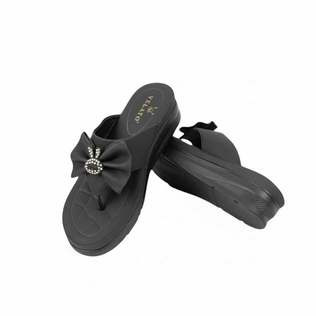 VELATO Bow Thong Comfort Flatform Slipper