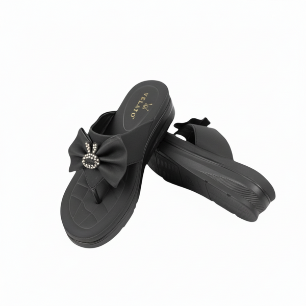 VELATO Bow Thong Comfort Flatform Slipper